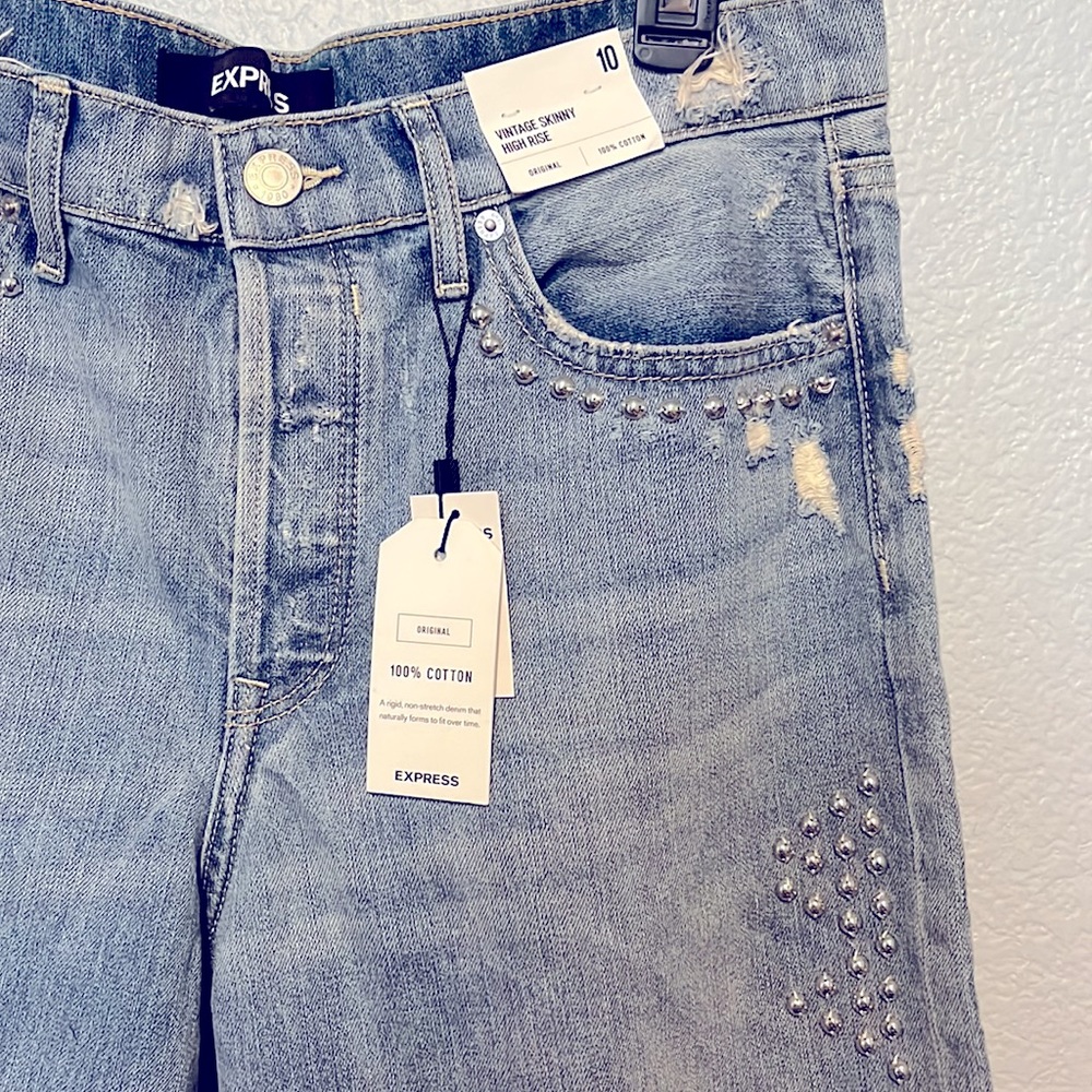 Express vintage skinny high rise jean